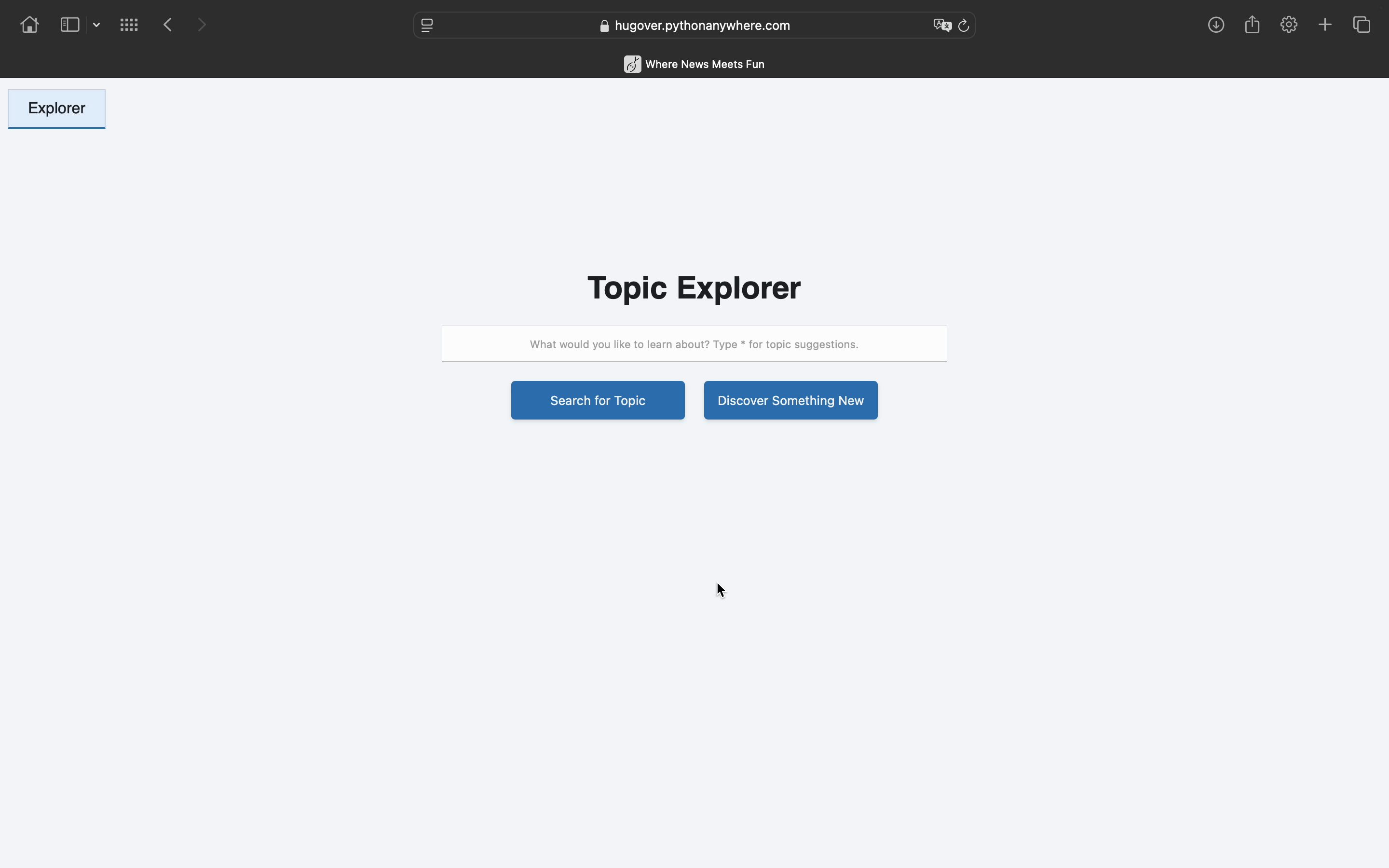 explorer page